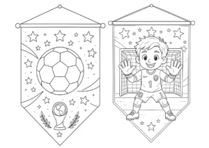 Bandeirinhas da copa do mundo para colorir e imprimir - atividade educativa (página 2)